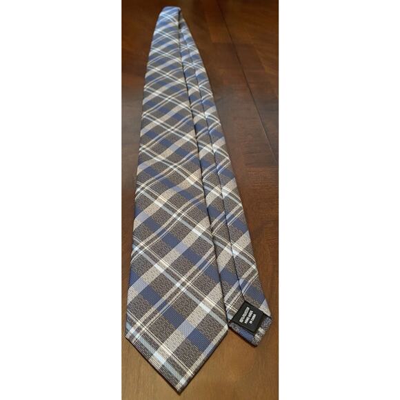 Platinum Designs Blue Gray Hand Made 100% Polyester Men’s Neck Tie Made In China - Picture 3 of 9